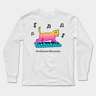 Purrfessional Meowsician Long Sleeve T-Shirt